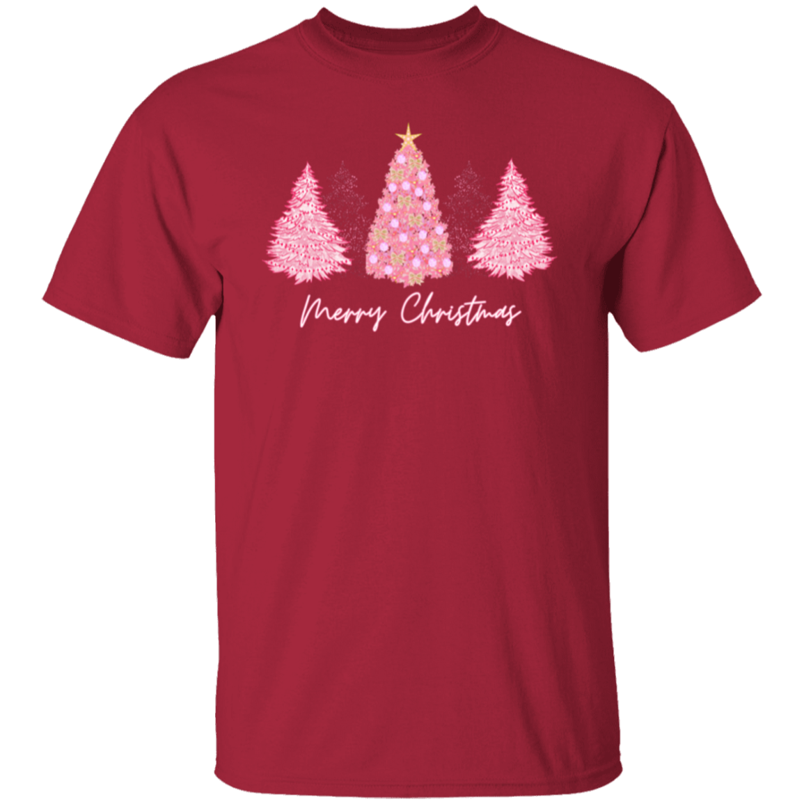 Pink Christmas Tree T-Shirt