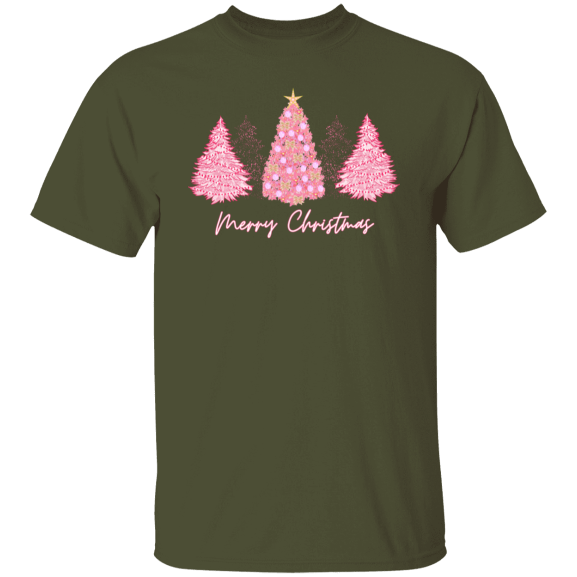 Pink Christmas Tree T-Shirt