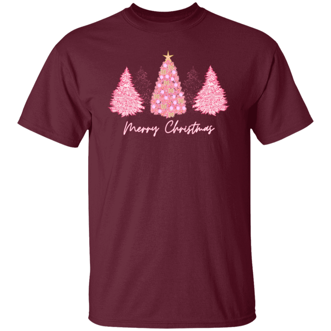 Pink Christmas Tree T-Shirt