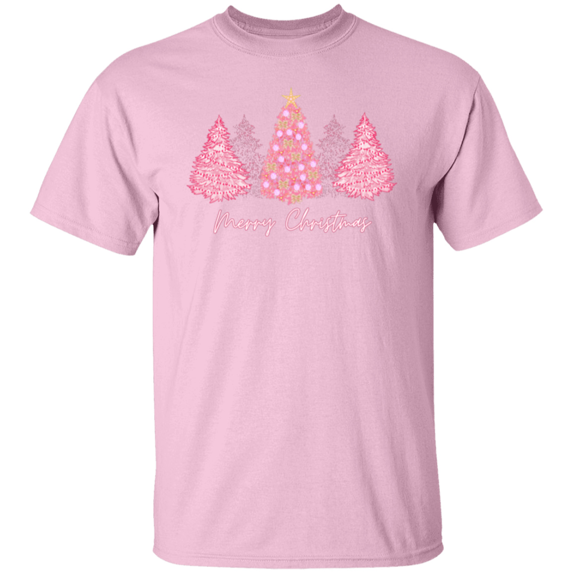 Pink Christmas Tree T-Shirt